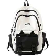 Cartoon Cat Kawaii Backpack Y2k Backpack Large Capacity Aesthetic Cute Backpack Black