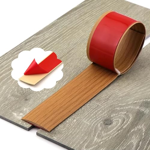 Perfil de Transición para Suelo Recambio de Perfil Plano de PVC para ei Paso de Suelo, Tapa Adhesiva para ei Hueco Del Umbral Sin Juntas, Unión de Juntas(Style I,8m/26.2ft)