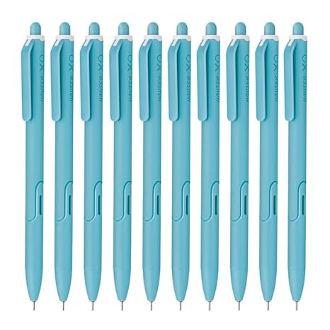 Hauser XO RT Retractable Ball Pen | Sleek Body & Minimalistic Design | Matt Finish & Solid Body Type | Low Viscosity Ink With Ultra Durable Tip | Blue Ink, Set Of 10 - Image 5