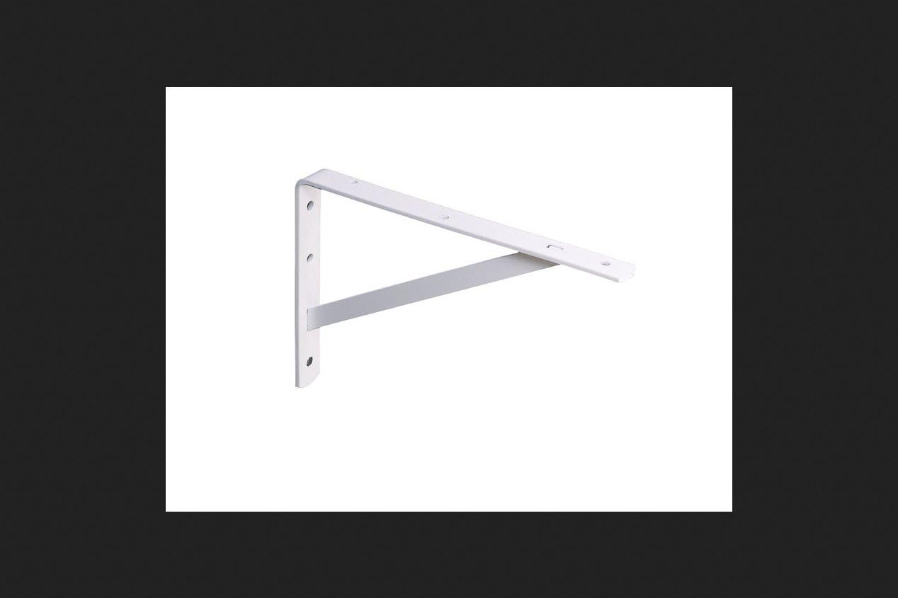 Knape & Vogt 208WH400 16" White Heavy Duty Shelf Brackets