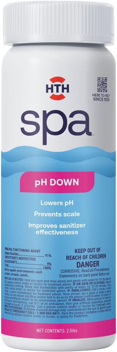 86132 pH Down, Spa & Hot Tub Chemical Lowers pH, Prevents Scale, 2.5 lbs