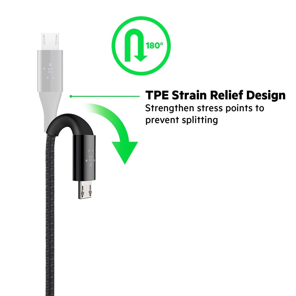 Belkin MIXIT DuraTek Micro-USB to USB Cable 4 Feet Black product thumbnail 6