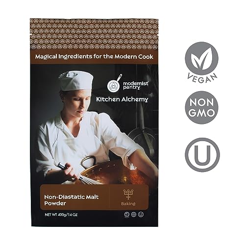 Non-Diastatic Barley Malt Powder ⊘ Non-GMO Vegan OU Kosher Certified - 400g/14oz
