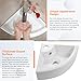 HOROW Corner Bathroom Sink, 18