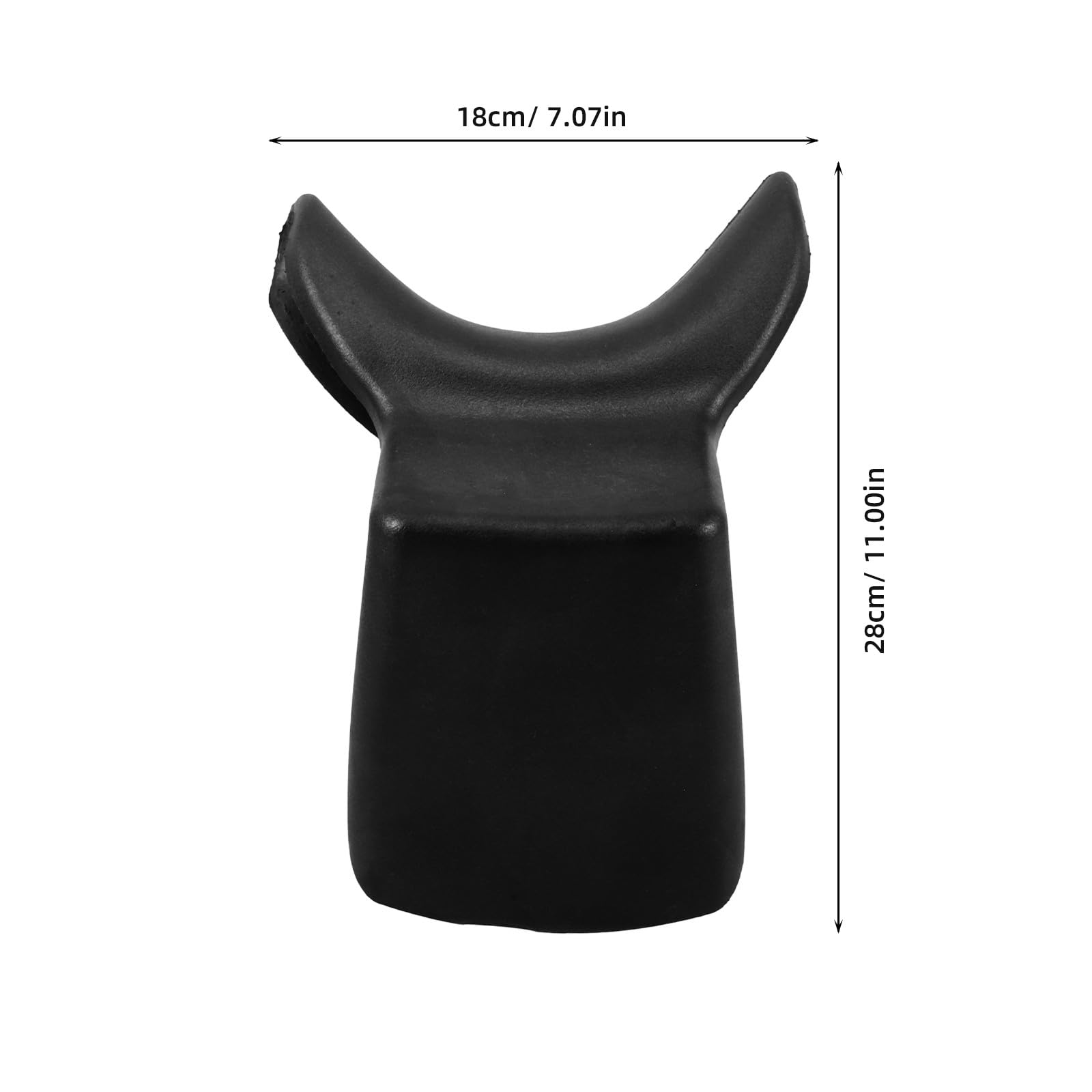Cuscino Lavatesta a Corno Nero in PVC e PU per Salone