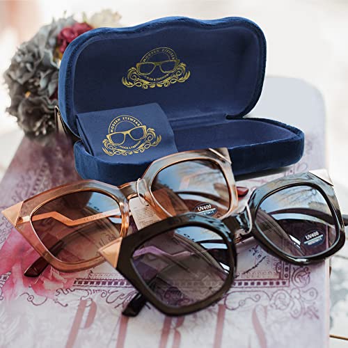 Image of Hard Shell Glasses Case w /Cloth,Velvet Reading Glass, Eyeglass Case, Lightweight, Crush-Resistant, Men & Women