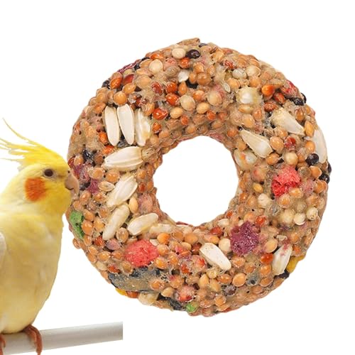 Wellensittich Leckerli - Getreide Kau- & Trainingssnack Für & Exotische Vögel | Donut-Förmiger Beißring Mit Körnern Für Beschäftigung & Futtersuche | Unterhaltung & Belohnung Für Vogelkäfig Wellensittich Leckerli - Getreide Kau- & Trainingssnack Für & Exotische Vögel | Donut-Förmiger Beißring Mit Körnern Für Beschäftigung & Futtersuche | Unterhaltung & Belohnung Für Vogelkäfig