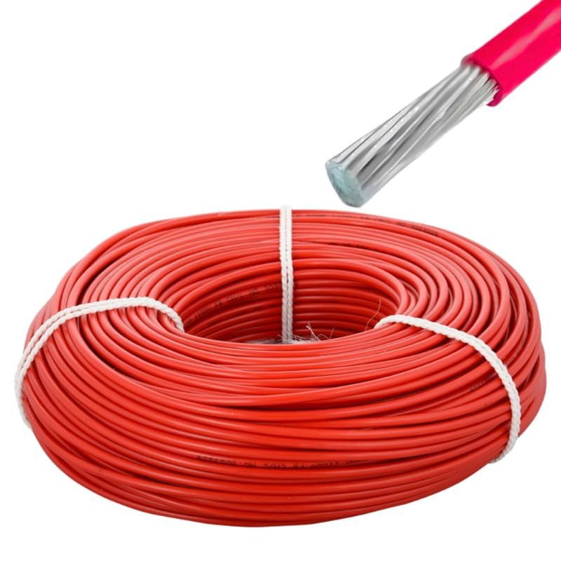 Drumstone 𝟏𝟓 𝐘𝐄𝐀𝐑𝐒 𝐖𝐀𝐑𝐑𝐀𝐍𝐓𝐘 active Single Core Electrical Wire | Red, 200 Foot, 6 SQ.MM. |PVC electrical insulated copper wire | Cable for Domestic & Industrial Connection purpose-image-30