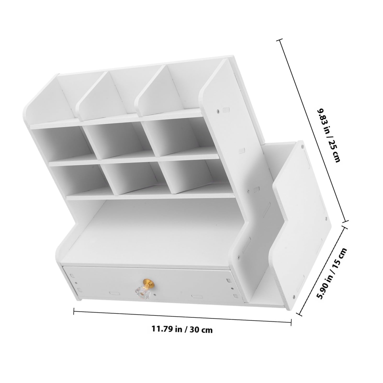 Organizador de Marcadores de Escritorio de Madera Plástica Blanco