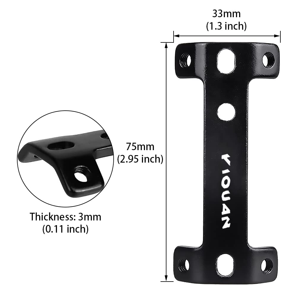 Bike Bottle Cage Adapter Aluminum Alloy Double Headed Bicycle Bottle Cage Extender High Hardness Adjustable Bottle Mount Seat Post Water Bottle Holder with Installation Tool