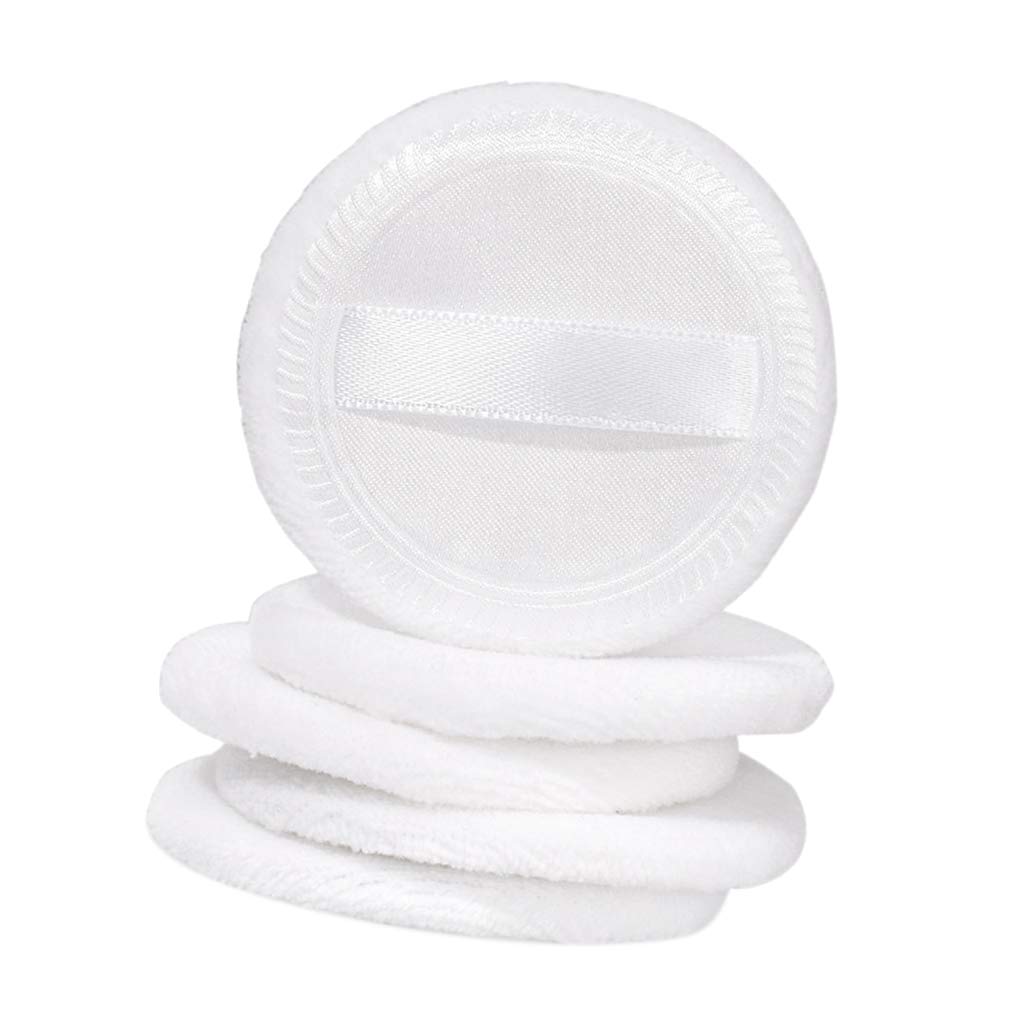 Cosmetic Powder Puff Soft Sponge Foundation Makeup Applicator Blender Tools 2.3Inch, 5 Pack - White