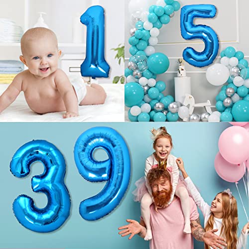 40 Inch Giant Blue Number 0 Balloon, Helium Foil Mylar Number Balloons For Birthday Party, Birthday Decorations For Kids, Anniversary Party Decorations Supplies (Blue Number 0) #TOP4