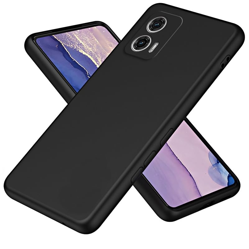 Image of SPAZY CASE Motorola Moto G34 5G / G45 5G Back Cover Soft Silicone Shockproof Slim Back Case Cover for Motorola Moto G34 5G / G45 5G - Black
