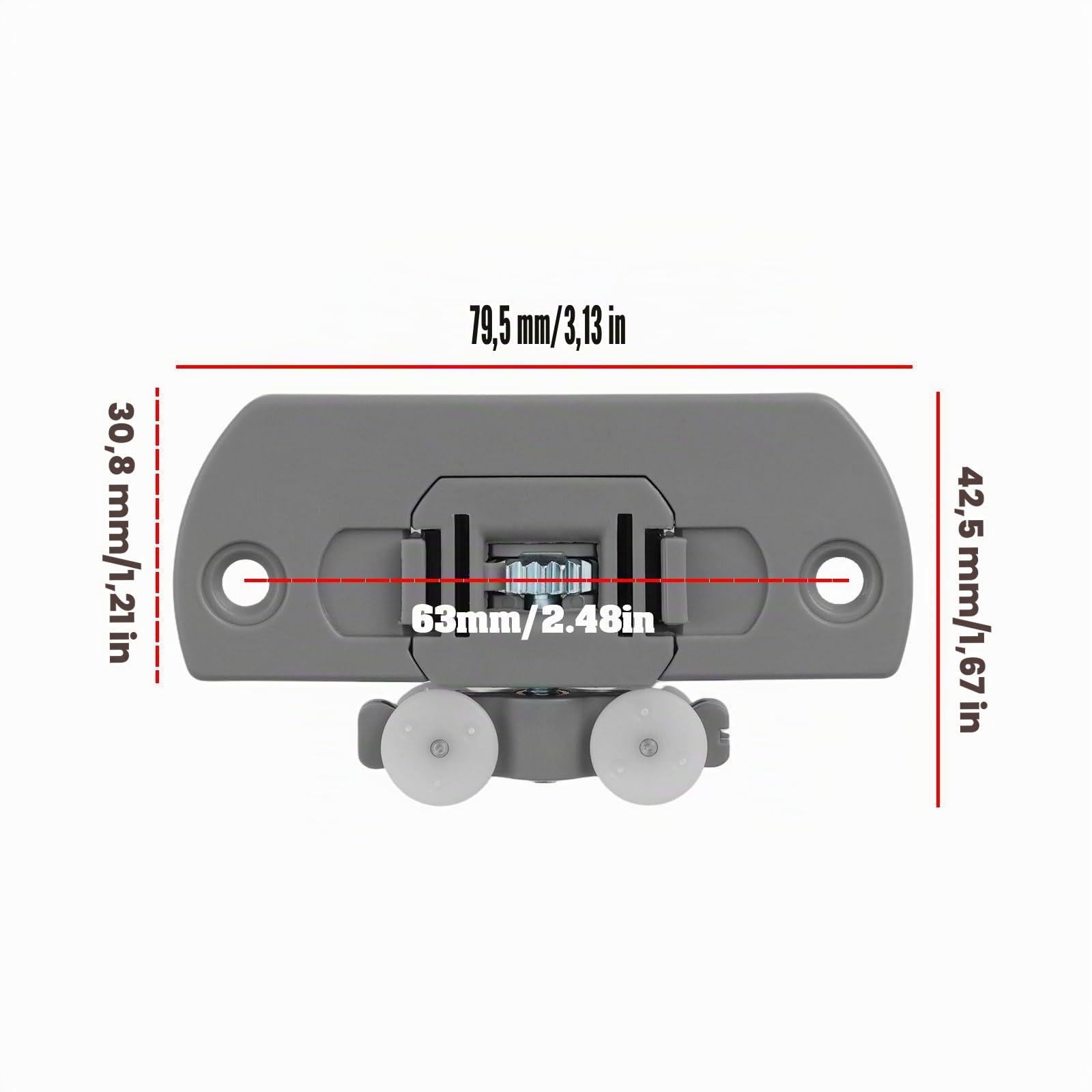Corredera para Puerta Divisoria de Autocaravana Compatible con Caravanas Coachman 79,5 X 30,8 Mm
