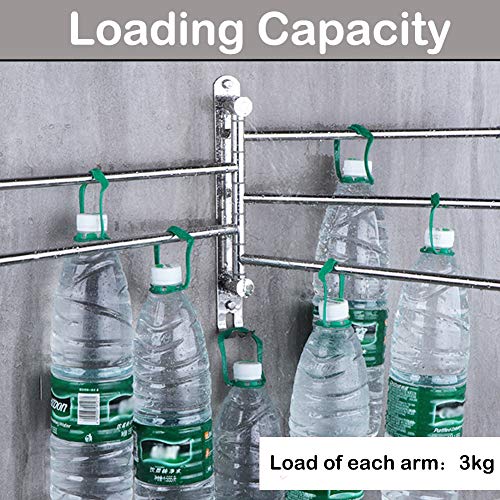 JSF Handdoekhouder, twee armen, 180 graden draaibaar, handdoekenstang, dubbel, van roestvrij staal, boren, 30 cm - Image 6