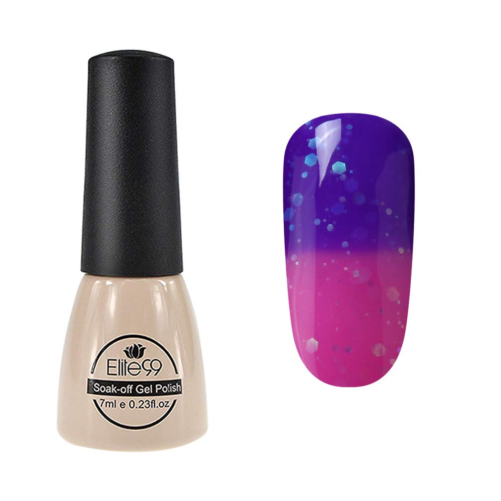 Elite99 Thermal Temperature Color Changing Gel Polish Soak Off UV LED Nail Polish Manicure Nail Art 7ml - 9039