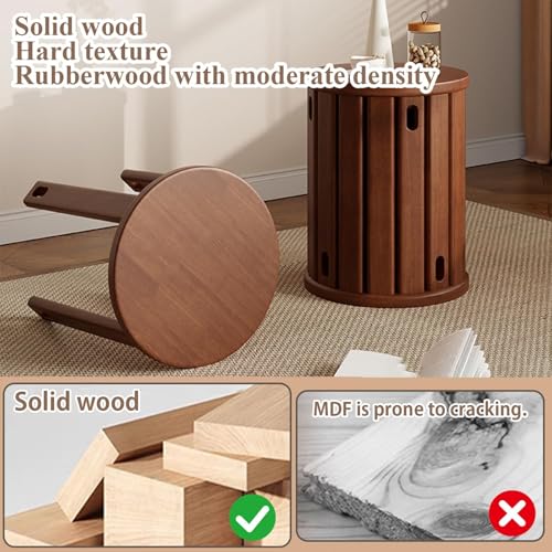 Tabourets empilables en bois lot de 4 pour optimiser les petits espaces - 8