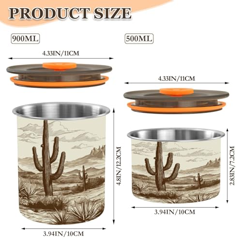 Envase para café ATTX de acero inoxidable 500 ml con tapa hermética miniatura 2