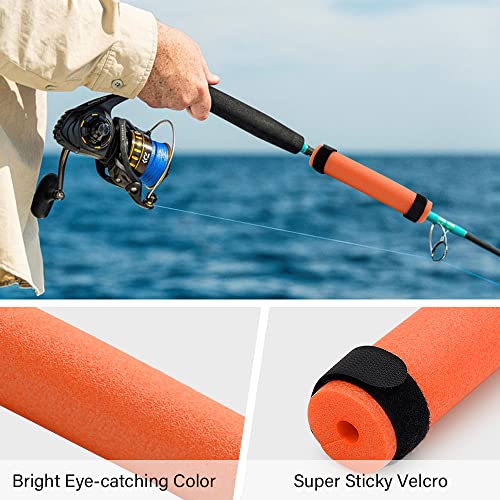 6 Pack Fishing Rod Floats For Kayaking Floaters Poles Propel Paddle Gear Foam Rod Floaties For Boats And Kayaks(Orange) #TOP2