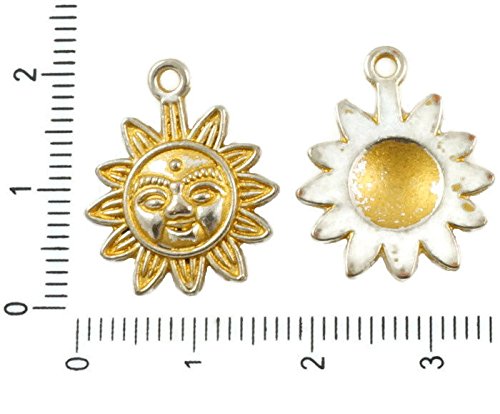 10pcs Antico Tono Argento Opaco Oro Patina Lavare