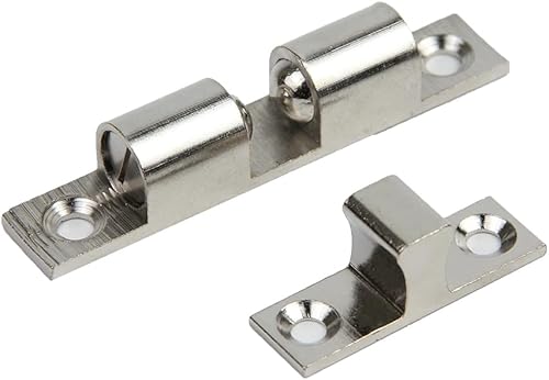 Rodillo de tensión de doble bola ajustable de latón chapado en cromo de 2.756 in, pestillo sólido para yates marinos y casas rodantes, pestillo de