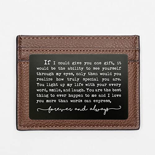 Engraved Wallet Card Gift, Anniversary Gift, Husband Gift from Wife, Anniversary Gift for Husband, Wallet Insert Card, Gifts for Him, Husband Birthday Gift, Boyfriend Gift (Black)2