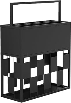 ZMHPLKH Square Commercial Metal Umbrella Holder Storage, Indoor/Outdoor Large Capacity Stand Rack for Entryway, Compact Design Holds Long & Short Umbrellas, Ideal for Home or Commercial Use black