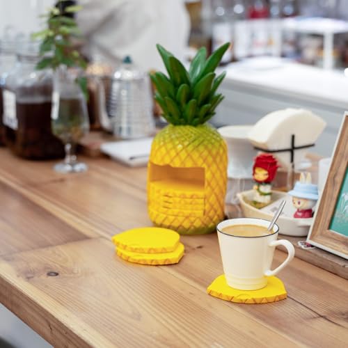 Dessous de verre ananas contre les taches de table résine isolante - 5