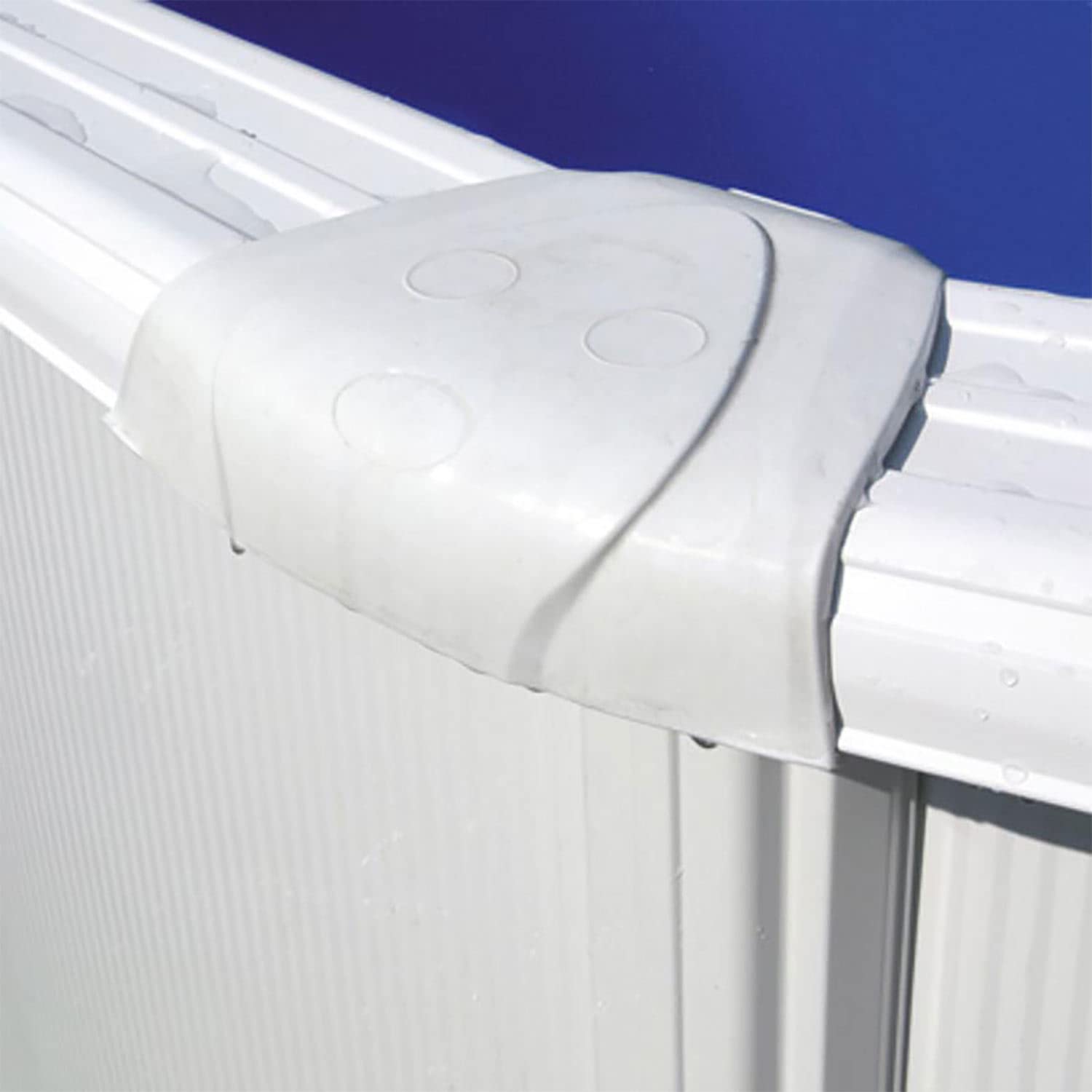 Paradies Pool® Gre GIANT rund 460x120cm (Ø x H), Komplettset, Stahlwandbecken weiss, Poolplane in blau 0,4mm, Handlauf extra breit, inkl. Skimmer-Set, Leiter, Unterlegvlies, Filteranlage, Swimmingpool