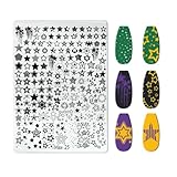 特大ネイルスチールプレートかわいいリボンマットバックプレート付きプリント転写スタンプツール (MAX-025バックプレート付き)