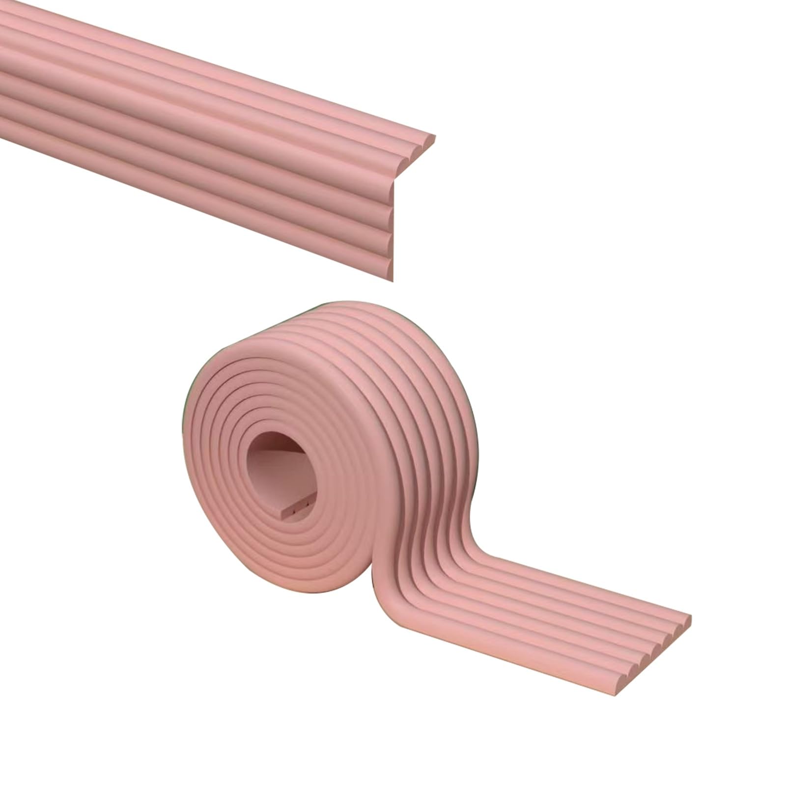Edge Protector for Tables, Furniture Corner Guard Edge, Foam Bumpers - Soft Rubber Multiple Sizes Multicolor(Roze,1W x 200L cm)