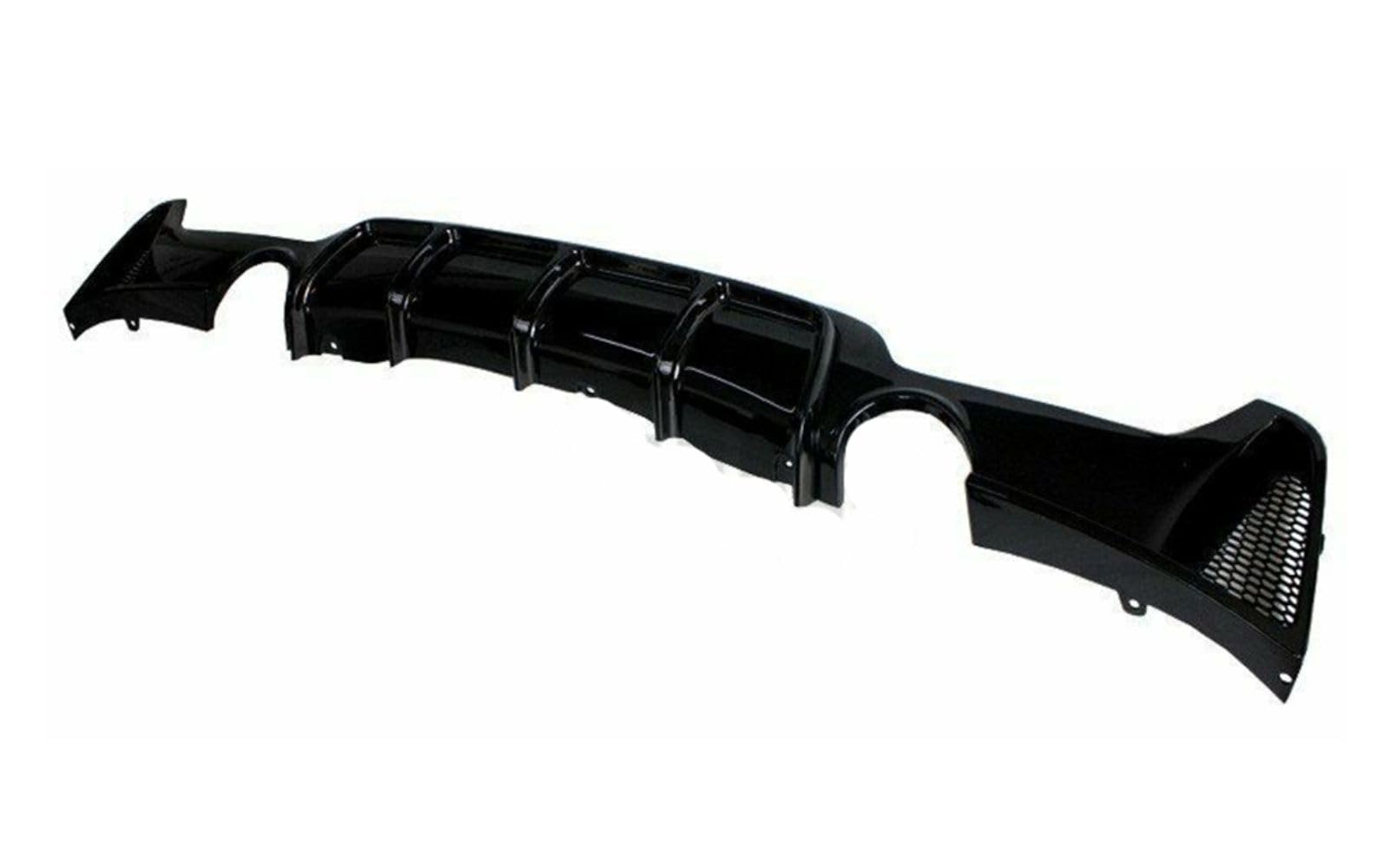 MpTuned BMW F32 F33 F36 Diffusor schwarz glänzend für BMW 4er 2014–2019 435i, 440i, 435d, 440d, Heckdiffusor