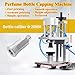 ZHIXUMM 13-20mm Professional Crimping Capping Tools,Automatic Perfume Bottle Capping Machine, Tabletop Manual Pneumatic for Collar Ring Crimping, Vial Top Crimping Glass Bottle,15MM