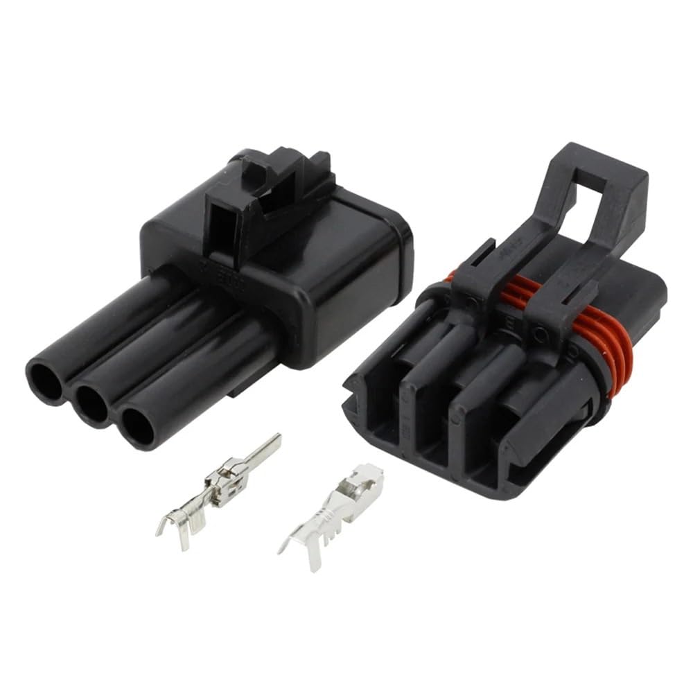 Hengliang Store Conector automotriz de 3 Pines Conector de arnés Macho y Hembra Incluido DJ7039A-2.8-11/21(Male and Female Plug,5 Sets)