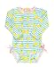 RuffleButts Little Girls Long Sleeve One Piece Swimsuit - Pineapple Paradise with UPF 50+ Sun Protection - 2T