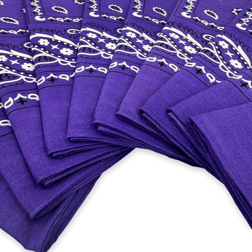 Image of Vamqor 100% Cotton 10 Pack Fine Bandanas