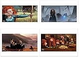 Disney Pixar BRAVE set of 4 Lithograph Prints in Folder - Disney Store Exclusive