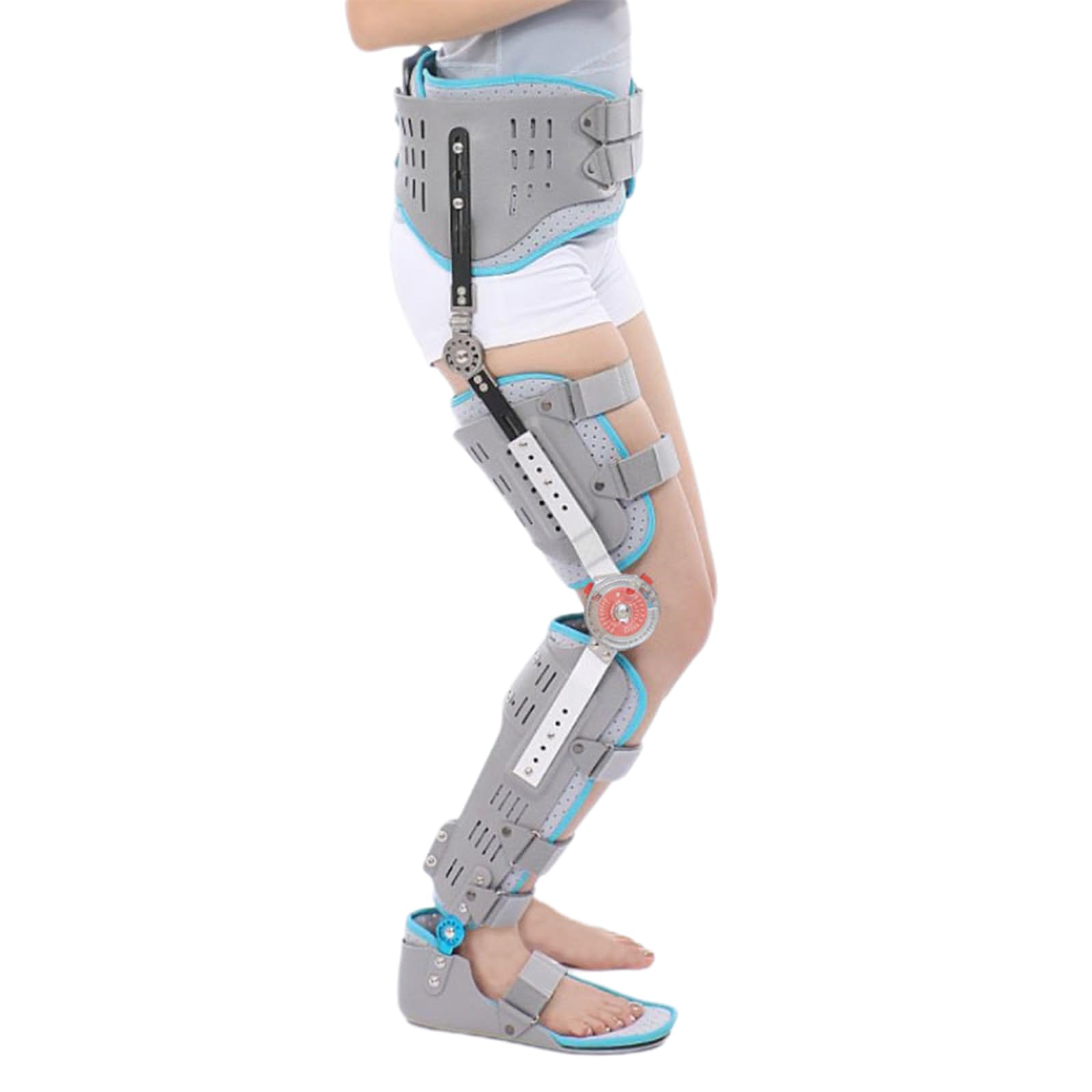 Ortopedyczny Stabilizator Biodra, Regulowany, Zawiasowy, Kolano, Kostka, Stopa, Sprzęt Rehabilitacyjny, Stały Stabilizator, Narzędzie Ortopedyczne, Wsparcie Złamania, Prawy, Prawy