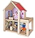 Produktbild Eichhorn 100002501 - Puppenhaus fertig montiert inklusive 2 Puppen und Möbeln, 9-TLG., 22,5x36x41cm, Buchenholz