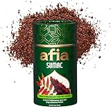 Afia - Ground Sumac Spice | Sumac Powder Pantry Spice for Middle Eastern Dishes, Meals and Cuisine | Premium Middle Eastern Spices (2.5oz)