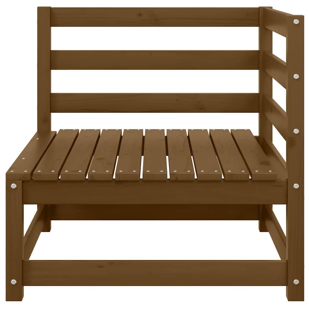 Divano angolare da giardino con cuscino color crema in legno massello di pino, divano angolare modulare per una progettazione flessibile, mobile da esterno robusto e stabile con comodi cuscini