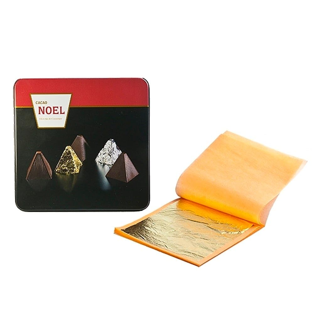 Edible Gold Leaf Sheets NOE800 by Cacao Noel - 3.75
