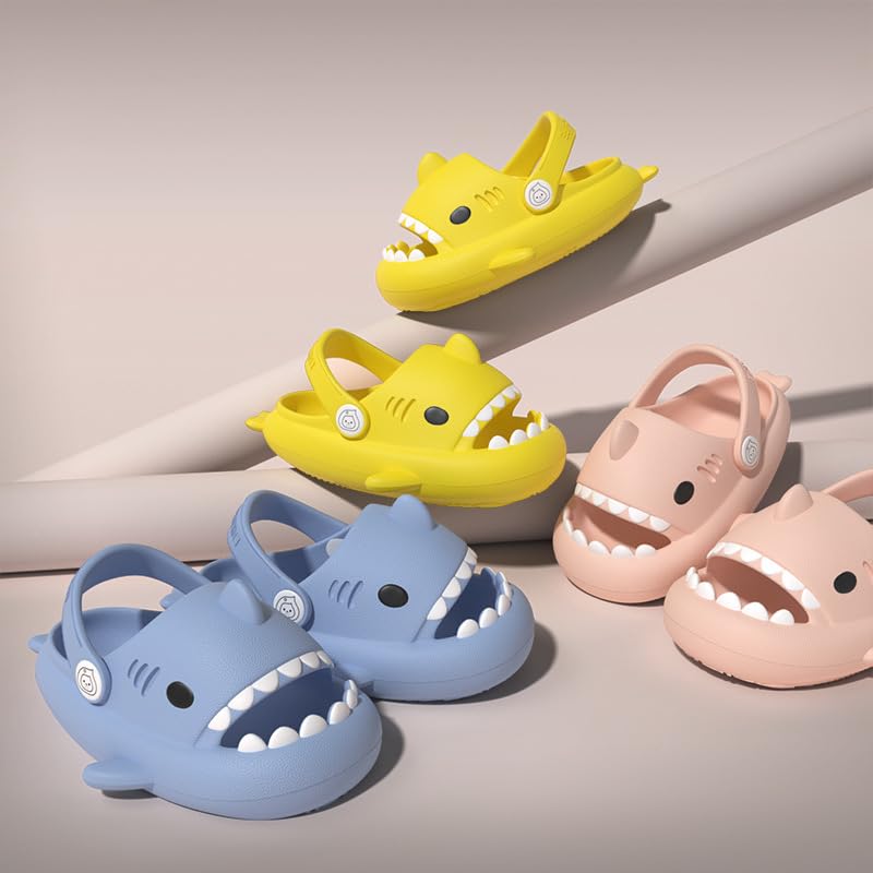 Chanclas De Tiburón, Chanclas De Tiburón Para Niños, Unisex Soft Non-Slip Thick Sole Cute Cartoon Shark Flip Flops Kids Toddlers2