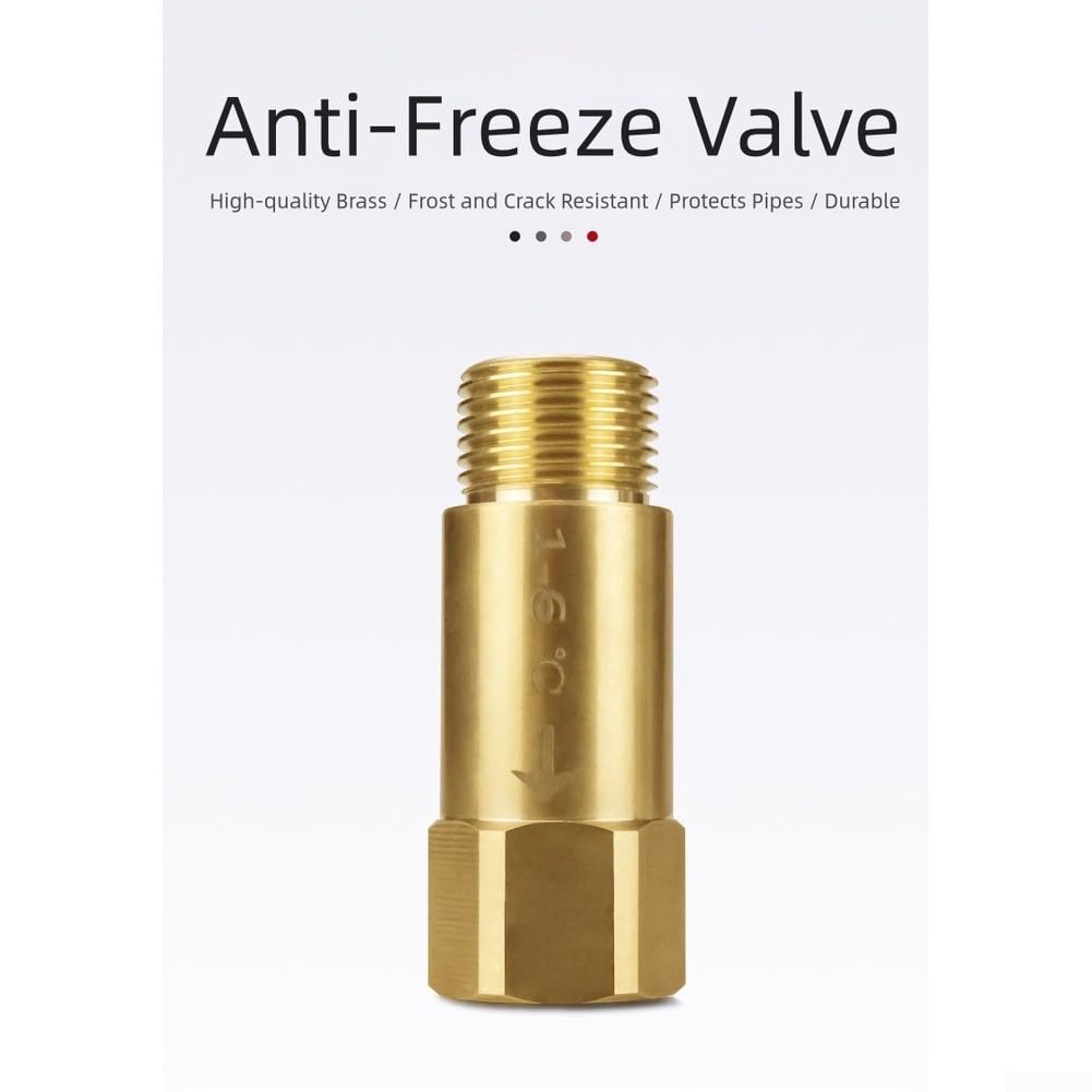 Valve anti-gel en laiton robuste avec contrôle automatique de la température pour tuyau extérieur protection contre le gel filetage G1/2 (1)