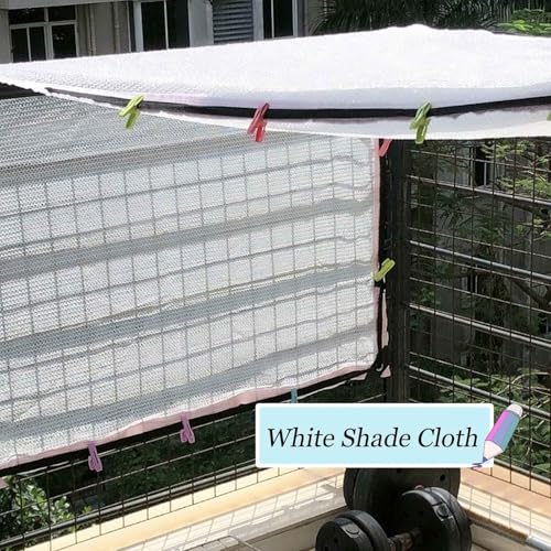 Toldo de sombra blanco con proteccion solar y vela de malla resistente a rayos UV para plantas 4