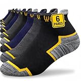 Calcetines Trabajo Hombre y Mujer Verano – Tobilleros Cortos 95 % Algodón con Talón/Punta Reforzados – Work Socks Transpirables Uso Profesional (FR/ES, Números, 40, 46, Regular, Regular, M/E)