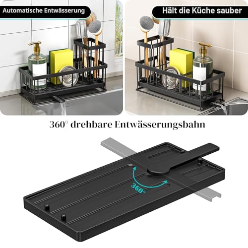 TidyTrove Schwammhalter für Spülbecken mit abnehmbarem Halter und Griff – Ansicht 2