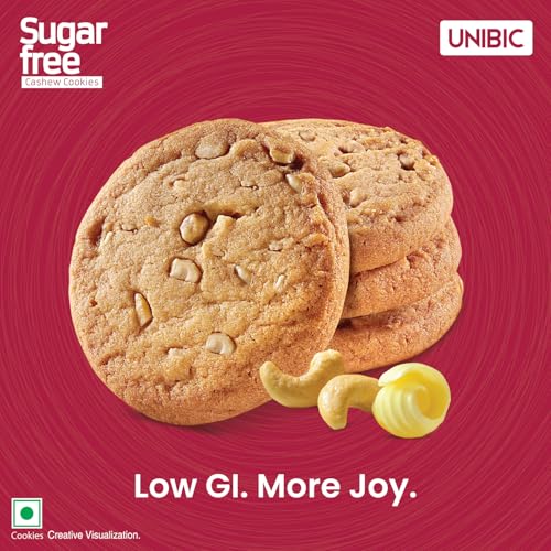 Image of Unibic Sugar Free Cashew Cookies, 75 /67.5gm(weight may vary) (Pack of 2)