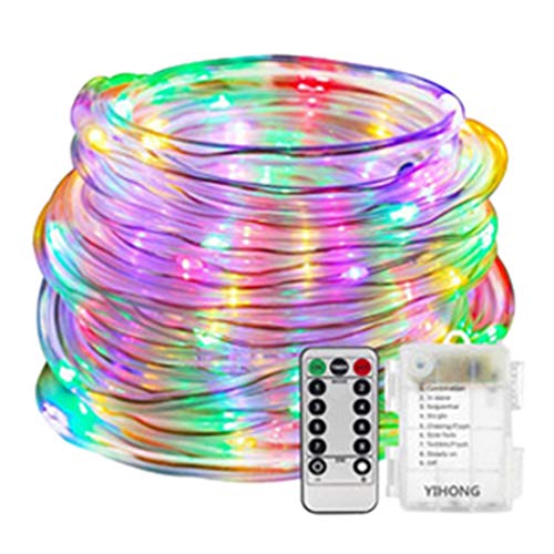 Preisvergleich Produktbild Luccase Mehrfarbig Lichterkette 10M 100 LEDs Lichterkette Fernbedienung wasserdichte Licht Laterne für Dekoration Draussen Parteien Zuhause Hochzeiten