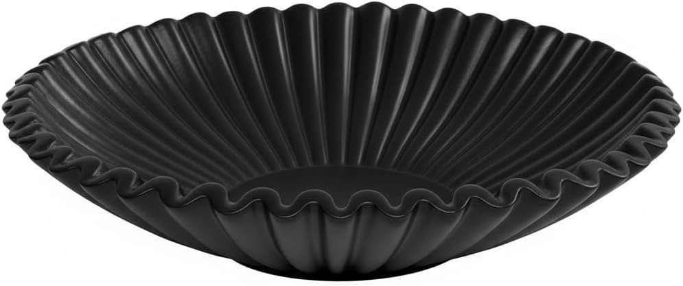 Black Small Decorative Bowl for Home - Stylish Purse/Key Bowls for Entryway Table - Coffee Table Bowl - Artificial Resin Centerpiece Bowls